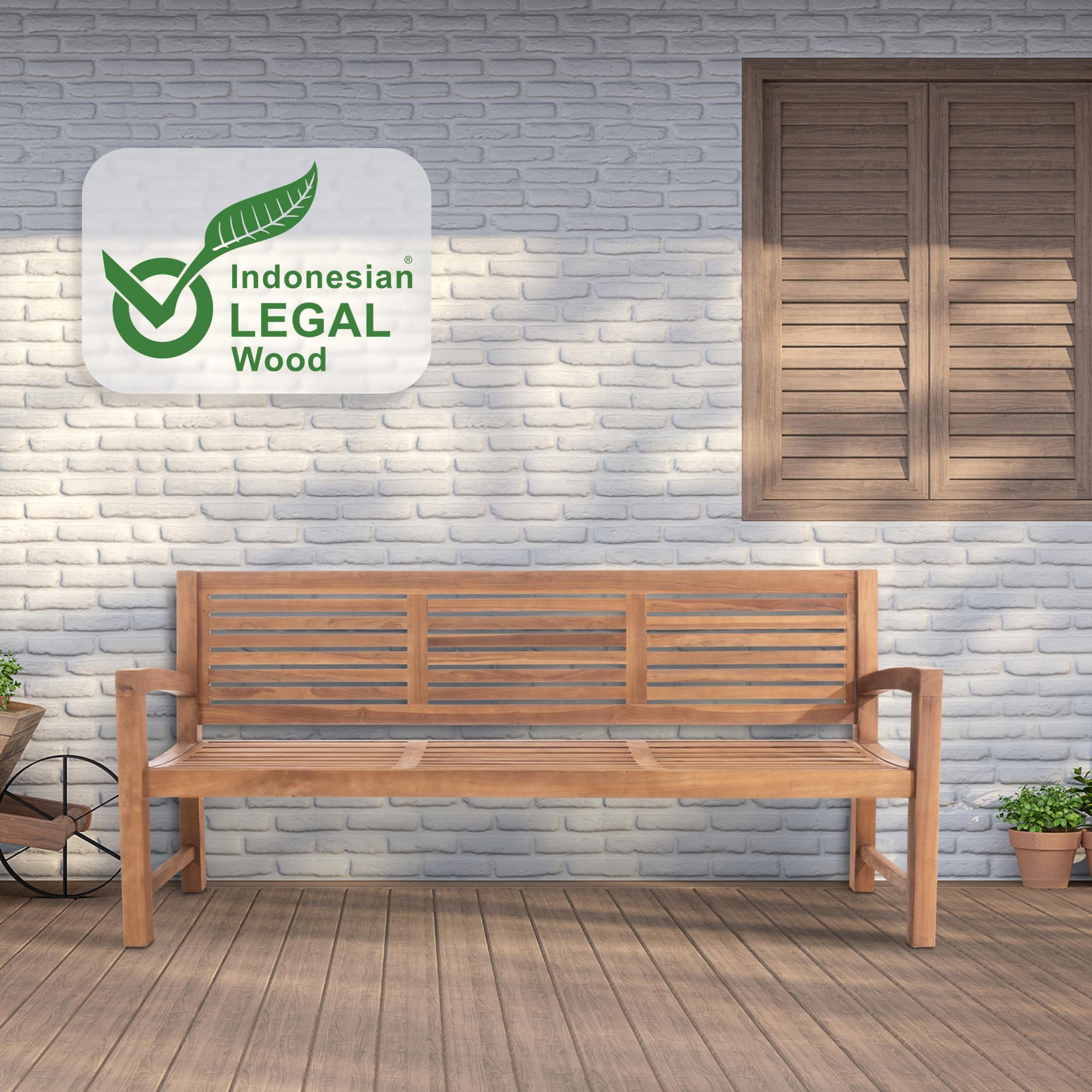 GARTENBANK 200/59 cm Holz teak - Teakfarben, Holz (200/92/59cm) - CLP
