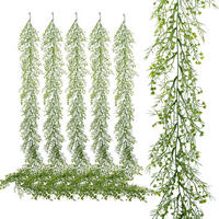 GIRLANDE 6-teiliges Set 1,7 m Kunstpflanze Grün - Grün, Kunststoff (5cm)