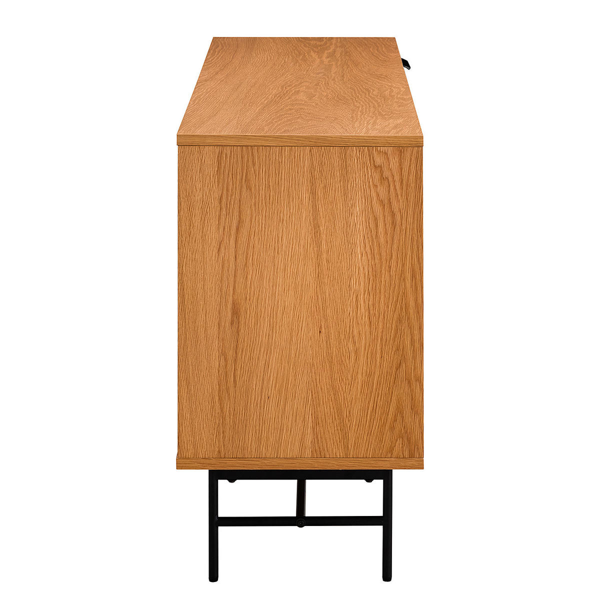 SIDEBOARD KNIVS 2 TÜREN - Eichefarben/Schwarz, Holzwerkstoff (160/75/40cm) - home24