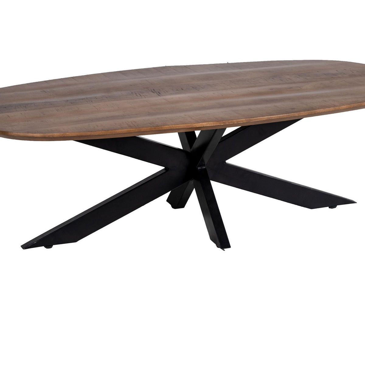 COUCHTISCH oval aus Mangoholz 130cm, braun - Braun, Holz (130/70/40cm) - Giga Meubel