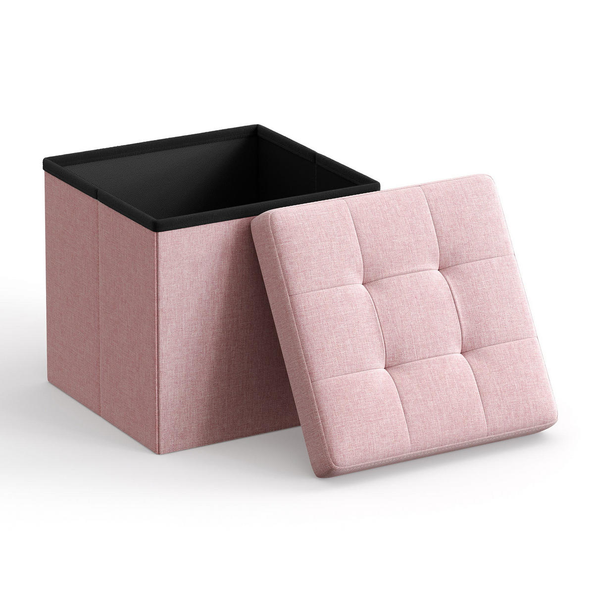 SITZBOX Rosa 30x30 cm mit Stauraum - Pink, Holzwerkstoff (30/30/30cm)