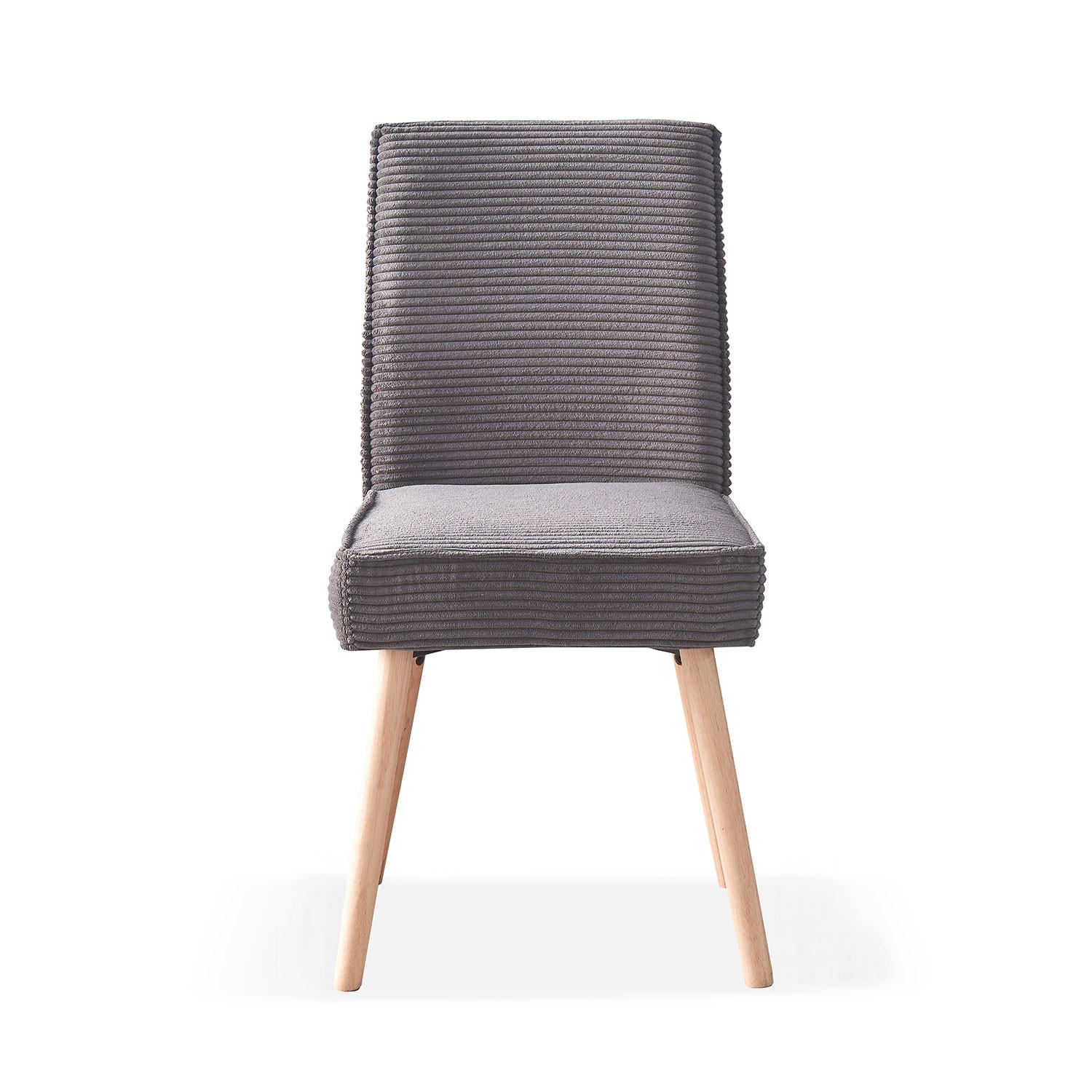 STUHL CEDRIC Anthrazit 2 Stück - Anthrazit, Eichenholz/Textil (49/91/61cm) - B&D Home