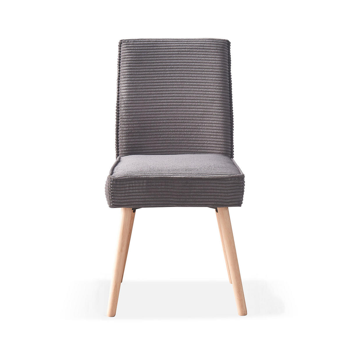 STUHL CEDRIC Anthrazit 2 Stück - Anthrazit, Eichenholz/Textil (49/91/61cm) - B&D Home