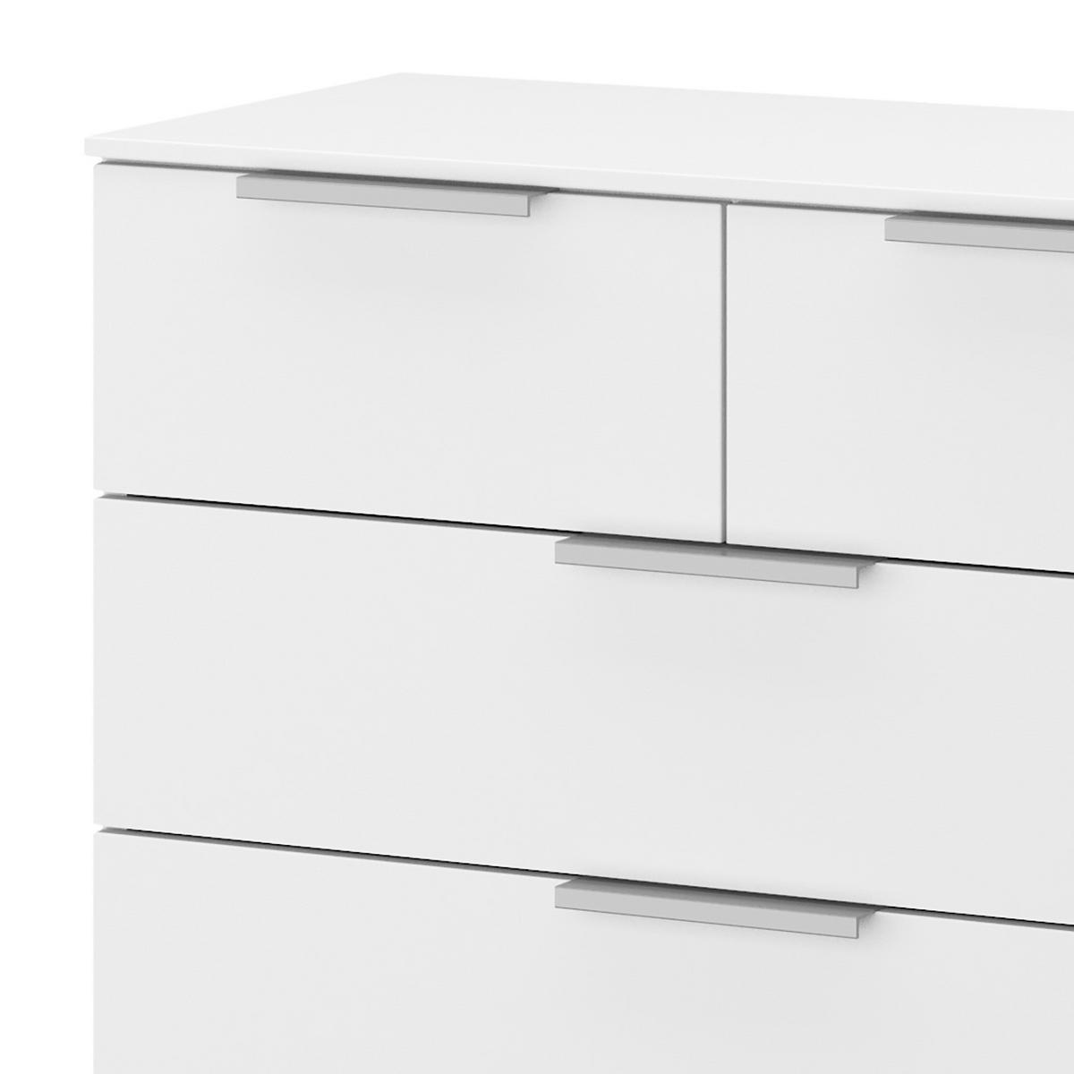 KOMMODE - 3 + 2 Schubladen - Weiß, Holzwerkstoff (80/81/42cm) - home24