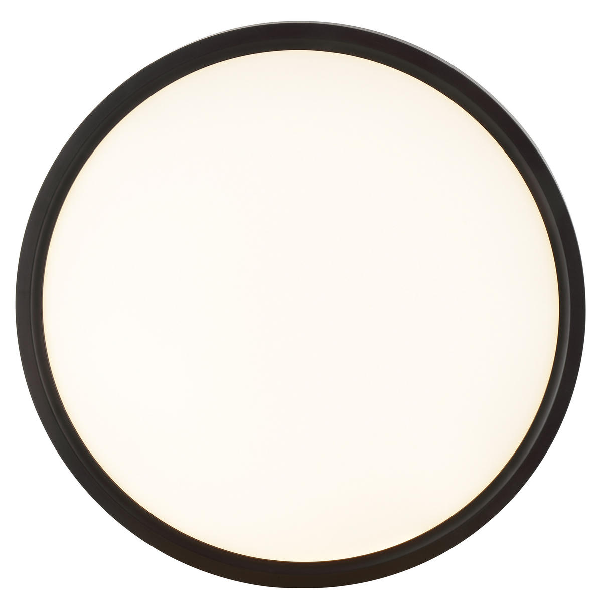 LED DECKENLEUCHTE Galo Weiß/Schwarz 40/40/2,5 cm - Multicolor, Kunststoff (40/40/2.5cm) - Brilliant