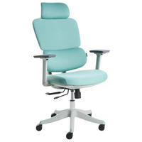 BÜROSTUHL Stoff Blaugrün Viscount - Jadegrün, Textil (50/121/63cm) - Beliani