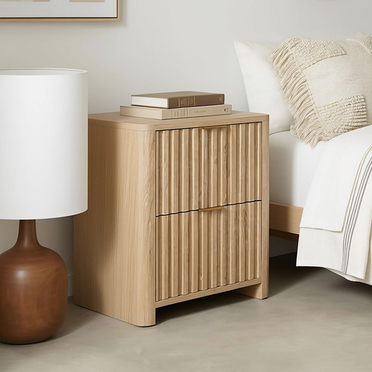 NACHTTISCH ELLA Eiche - Eichefarben, Holzwerkstoff (45/50/39cm) - IDIMEX