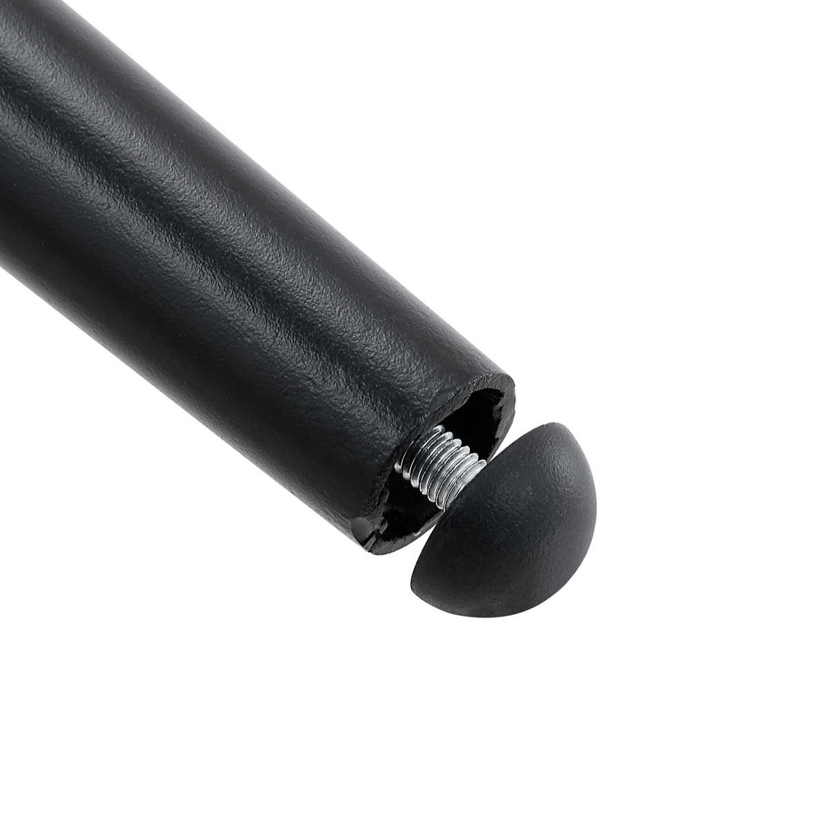 BARHOCKER mit Fußbügel Samt Gelb Schwarz 4er-Set - Gelb, Metall (50.5/98.5/56cm) - Meubliv