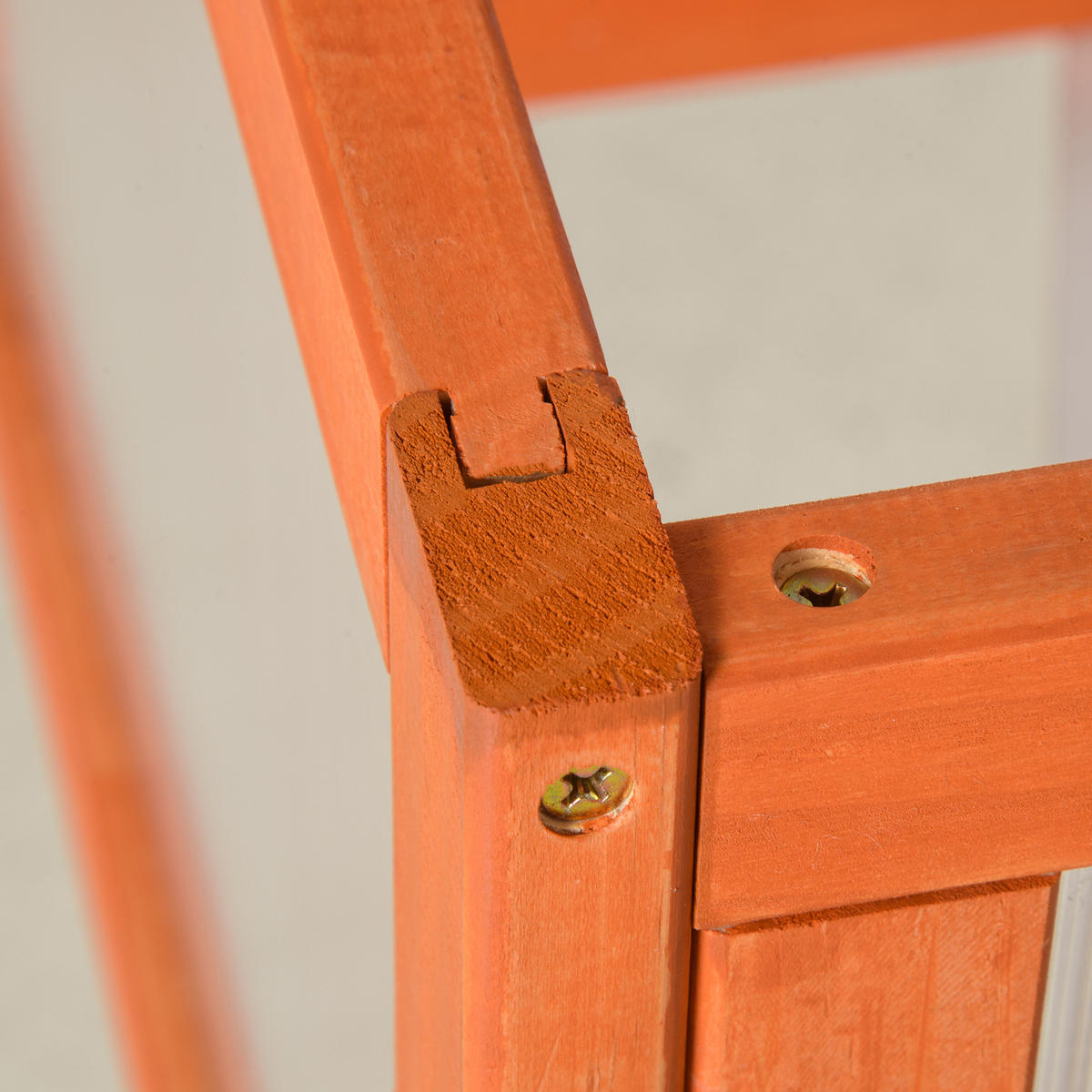 GEWÄCHSHAUS Pflanzenbeet mit Abdeckung, Tannenholz, Polycarbonat, Orange - Orange, Holz/Kunststoff (46/40/90cm) - Outsunny