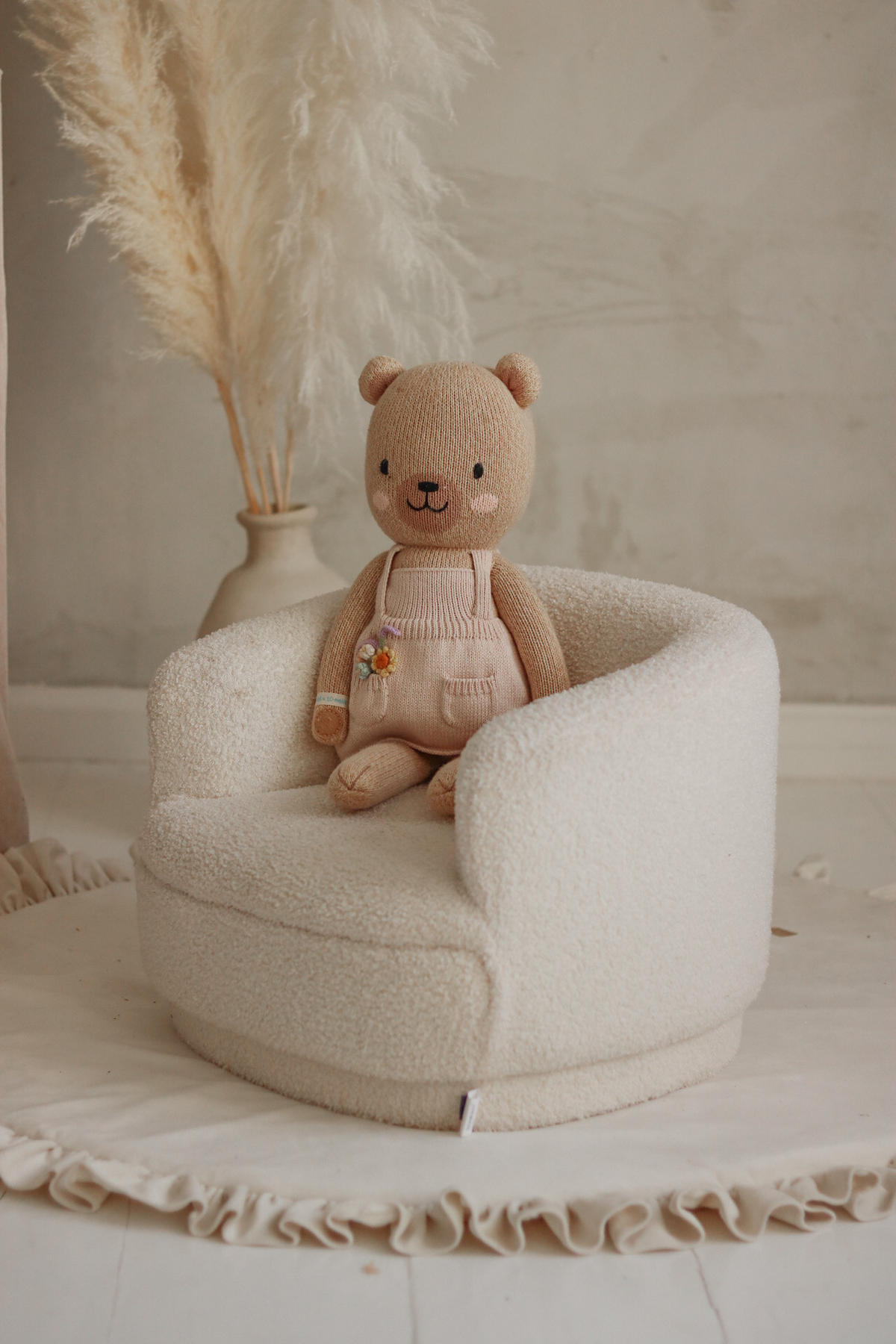 KINDERSESSEL Plüsch Teddy 41,5/36/45 cm - Beige, Kunststoff (36/45/41.5cm) - Atmosphera for kids