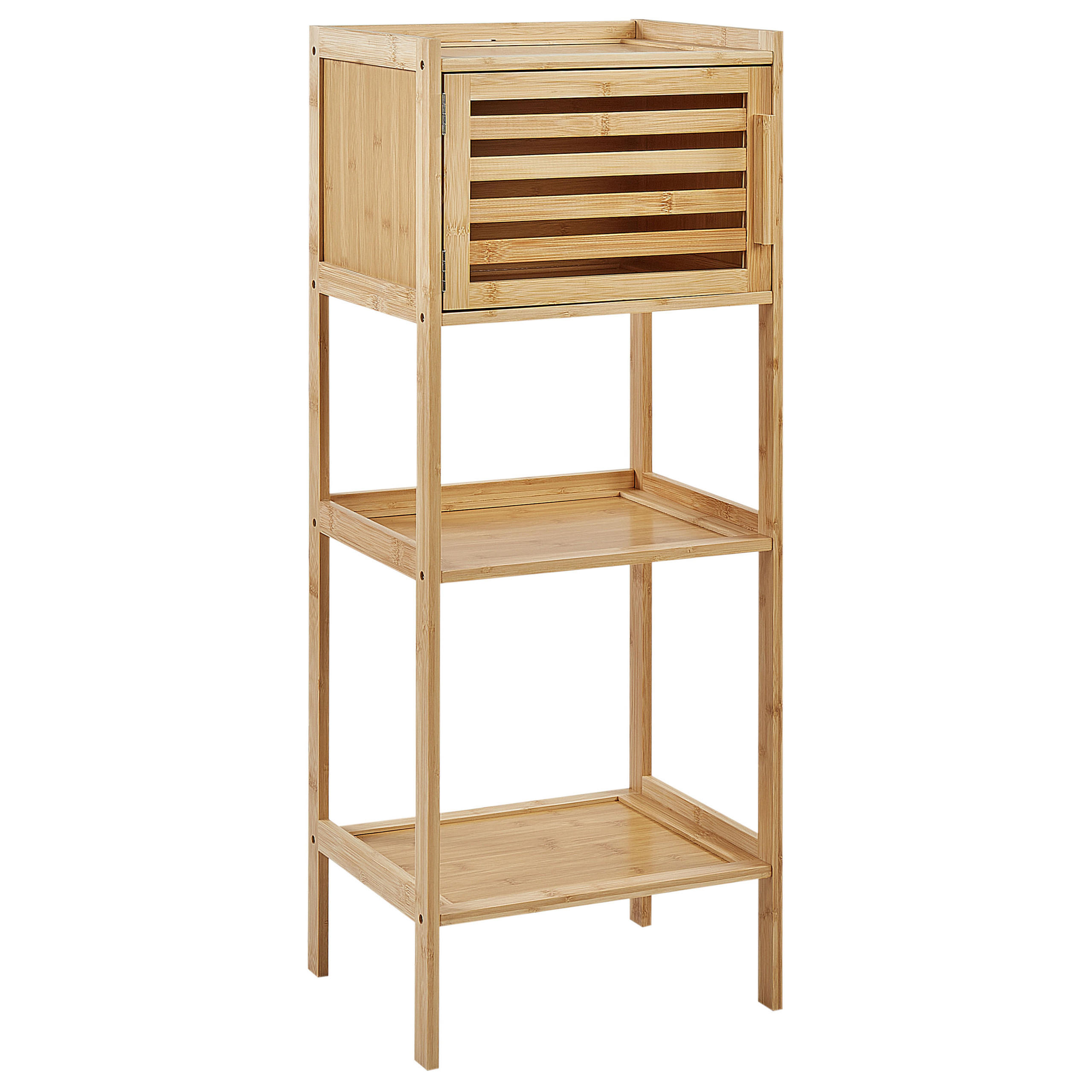 REGAL Bambus Hellbraun Beckley - Braun, Holz (36/91/30cm) - Beliani