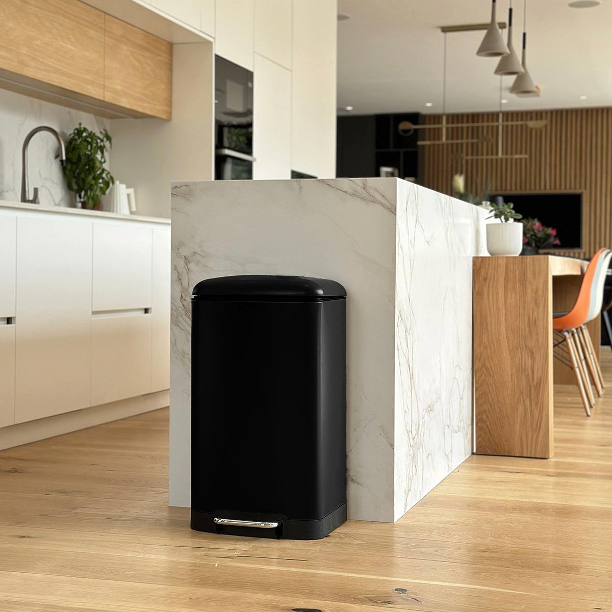 KÜCHENABFALLEIMER GREENWICH schwarz - Schwarz, Metall (35/67/38cm) - Kitchen Move