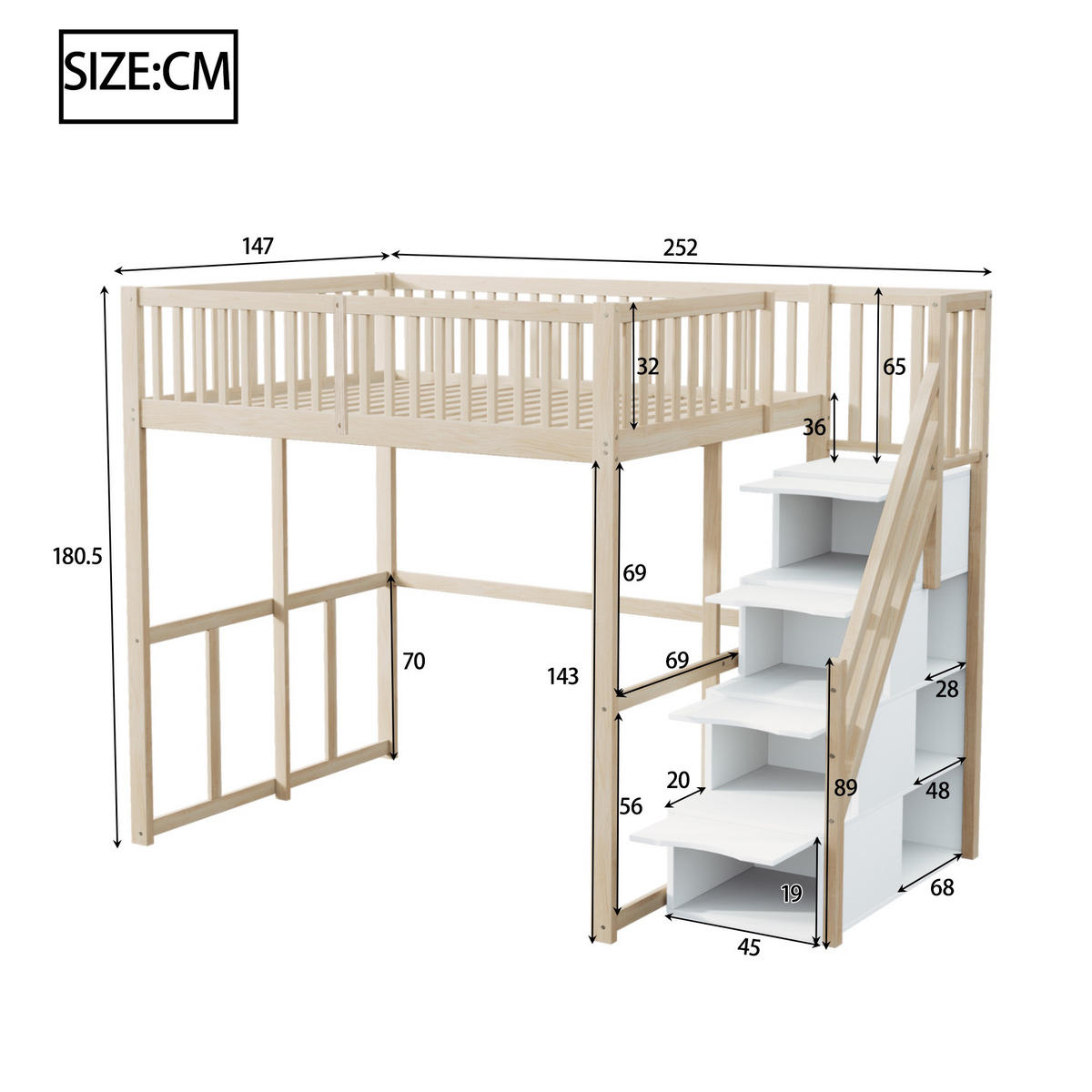 HOCHBETT 140/200 cm Holzfarbe - Ahornfarben, Holz - Raumix
