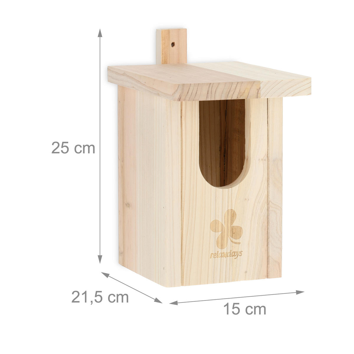 NISTKASTEN - Hellbraun, Holz (15/25/21.5cm) - Relaxdays