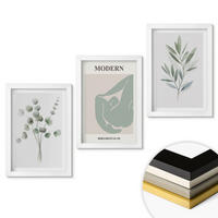 WANDBILDER 3er-Set - 20x30 cm Weißer Rahmen - Pflanzenmotive in Grün - Weiß, Kunststoff (20/30cm) - ArtPrintCave