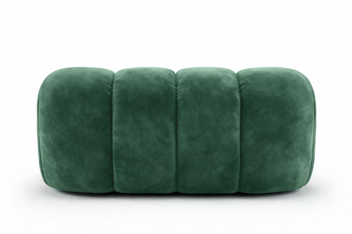 SESSEL modular, Veloursstoff Bluvel, Grün, CROISSANT - Grün, Holz (168/72/115cm) - Kaiser Möbel