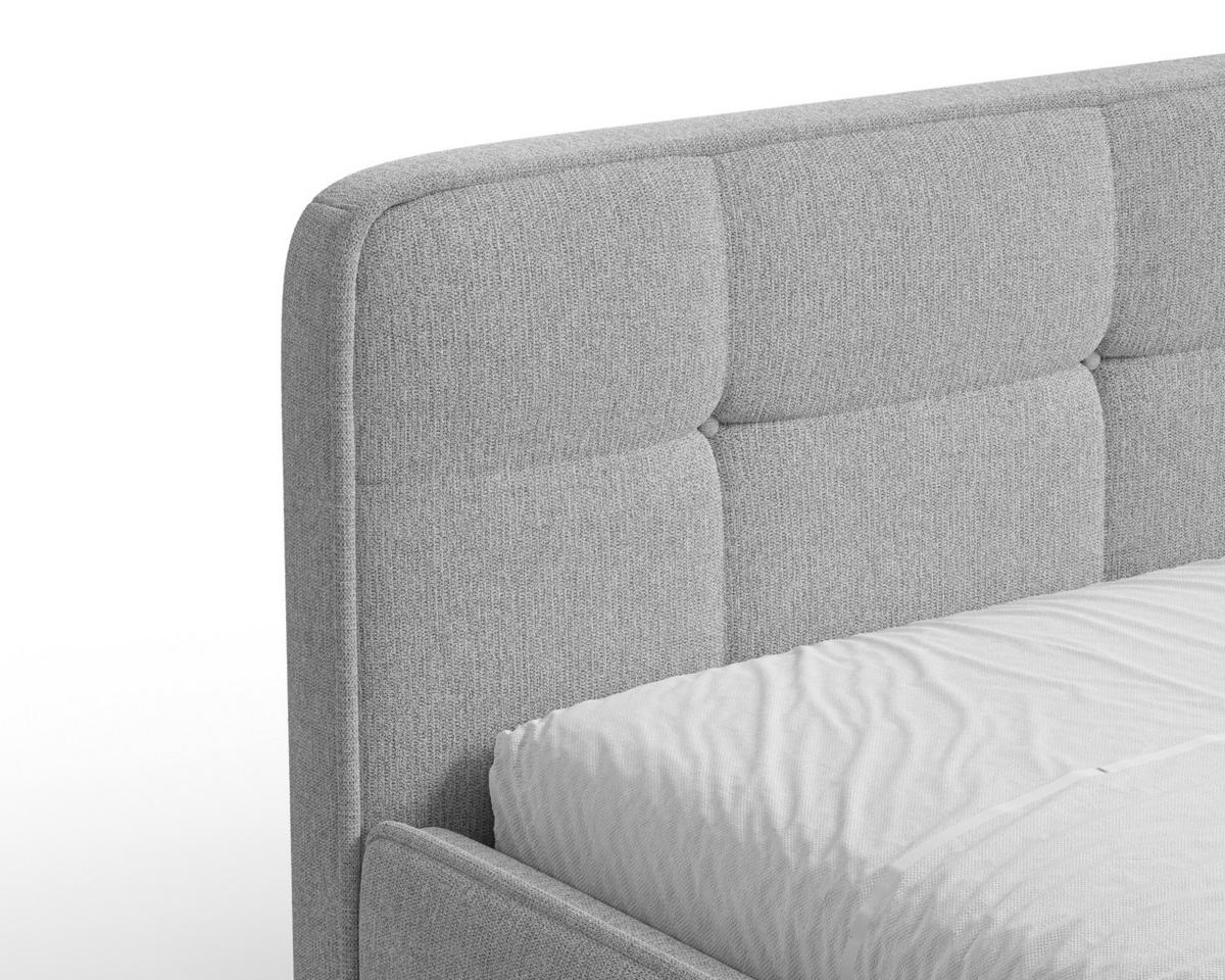 POLSTERBETT 17 140 x 200 cm – Aragon – Bett mit Federmechanismus und Stauraum - Hellgrau, Holz (140/200cm) - ROYAL24_MARKT