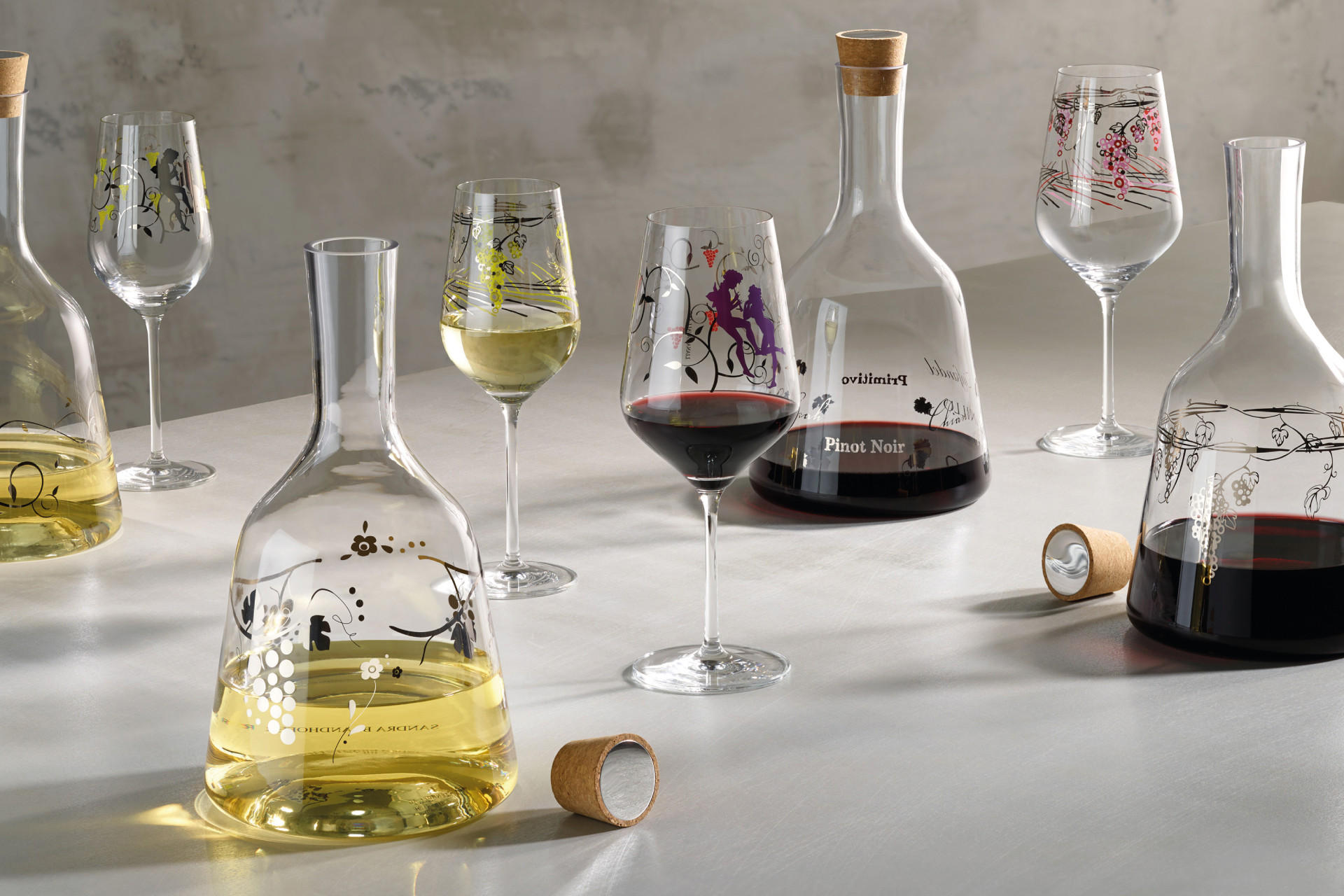 Rotwein Karaffe und WeinglÃ¤ser