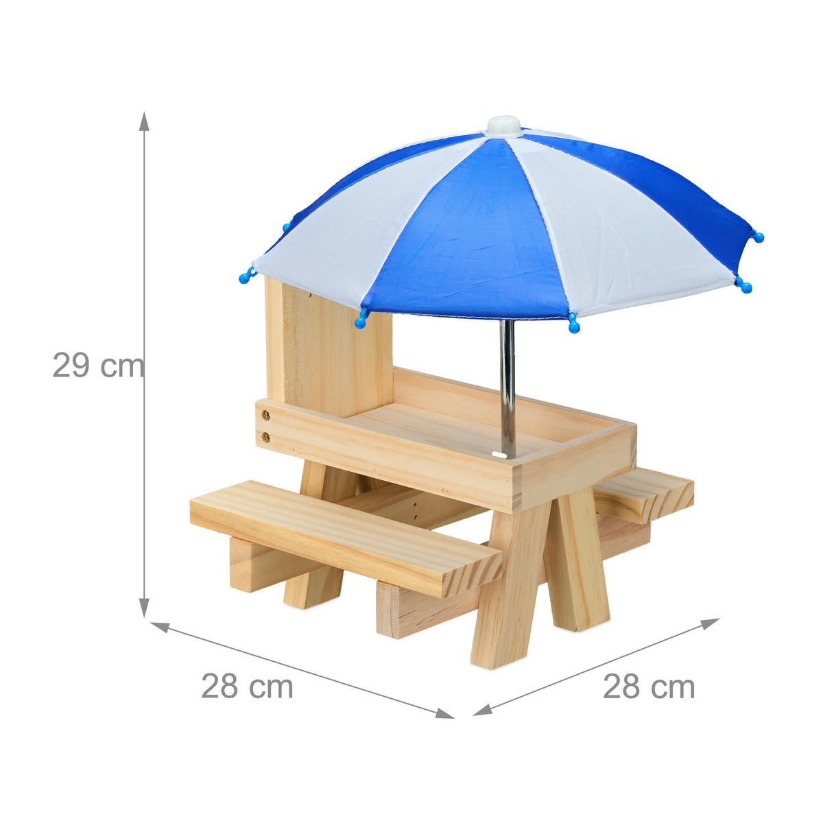 EICHHÖRNCHENTISCH - Hellbraun, Holz/Textil (28/29/28cm) - Relaxdays