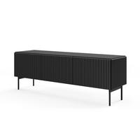 RTV-SCHRANK Tutti Schwarz, TV-Tisch - Schwarz, Holzwerkstoff/Metall (147/51/40cm) - Bettso