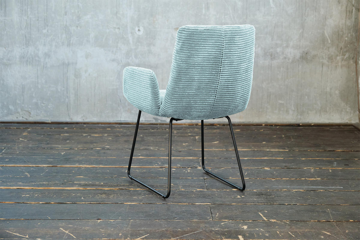 STUHL NEW CHARME Hellblau Cord - Hellblau, Textil (59/87/66cm) - KAWOLA