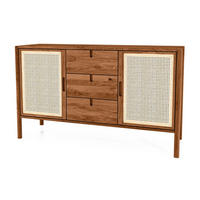 KOMMODE INA Wildeiche - Mokka, Holz (142/84/46cm) - byoak