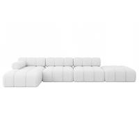 ECKSOFA modulares Sofa Lizur-L2 - 380x160x70 cm Weiß Bouclé - Weiß, Holzwerkstoff/Textil (380/160cm) - ALTDECOR