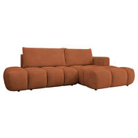 ECKSOFA Soffi, Seite: Rechts - Schwarz/Orange, Holz/Kunststoff (283/166cm) - MIRJAN24