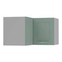 ECKHÄNGESCHRANK Kvantum W12/60/36 Mint Matt / Grau Matt 60 / 60 / 36cm - Grau/Mintgrün, Holz/Holzwerkstoff (60/36/60cm) - Feldmann-Wohnen