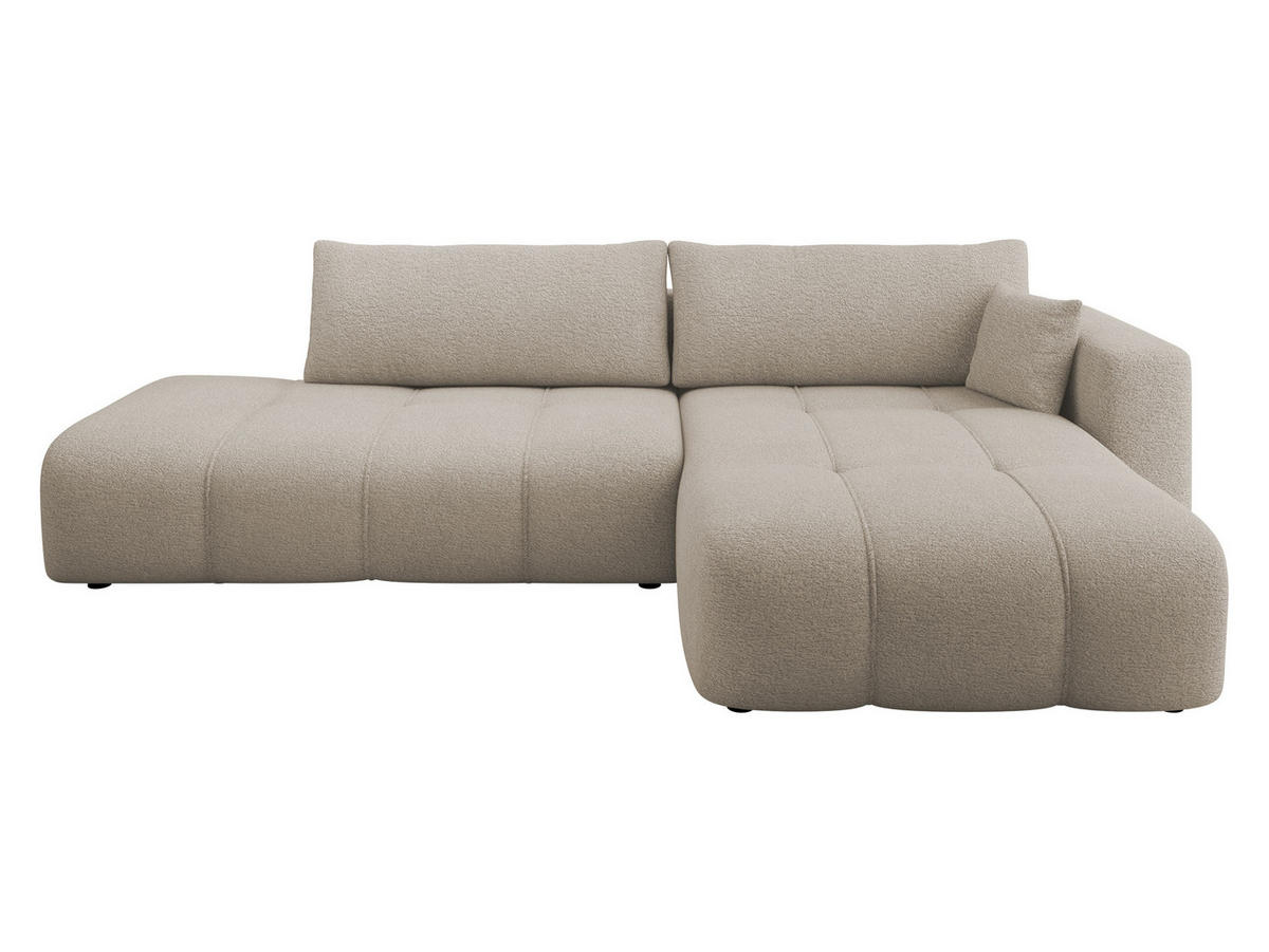 ECKSOFA Furyn O, Seite: Rechts - Beige/Schwarz, Holzwerkstoff/Kunststoff (262/145cm) - MIRJAN24