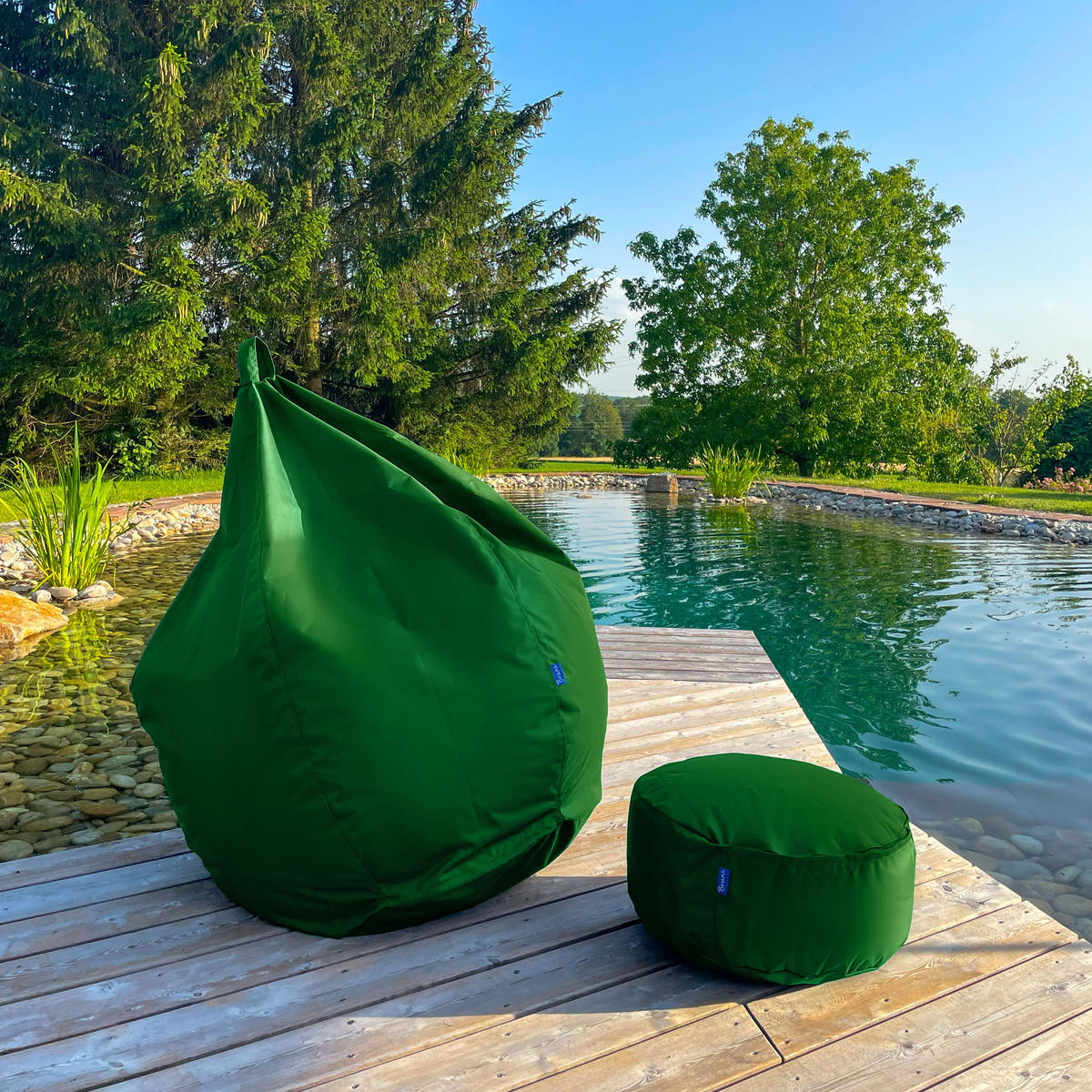 POUF M tannengrün - Waldgrün, Textil (500/200/500cm) - Bruni