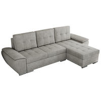 ECKSOFA UMBRIA L Hellgrau Stukture - Hellgrau/Grau, Textil (271/157cm) - MKS