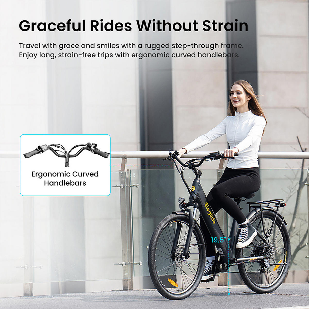 E-BIKE Eleglide T2 – Upgrade mit Sicherheitsdesign und starker Leistung - Dunkelgrau, Metall (83cm)