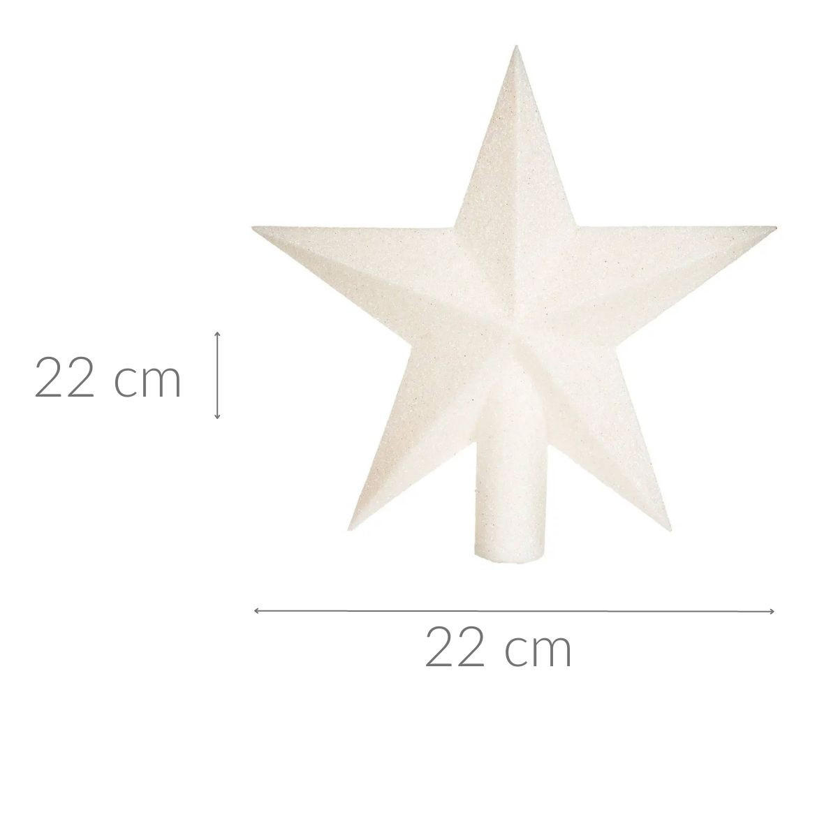 STERN für die Baumspitze mit Pailletten 22/4,7/22 cm - Weiß, Kunststoff (22cm) - Atmosphera Createur d´interieur
