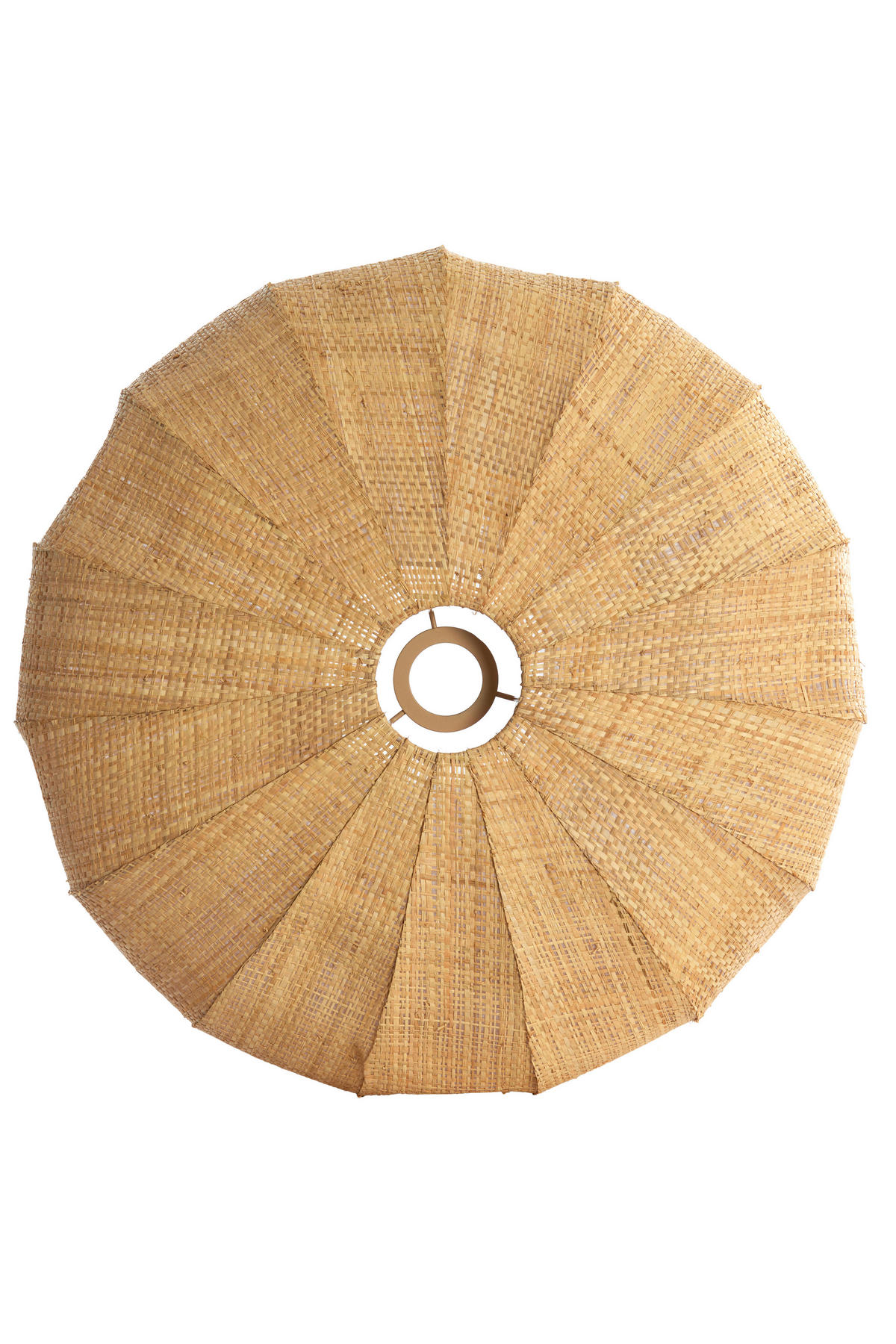 LAMPENSCHIRM Rafika Braun Ø50/21 cm - Braun, Naturmaterialien (50/50/21cm) - Light & Living