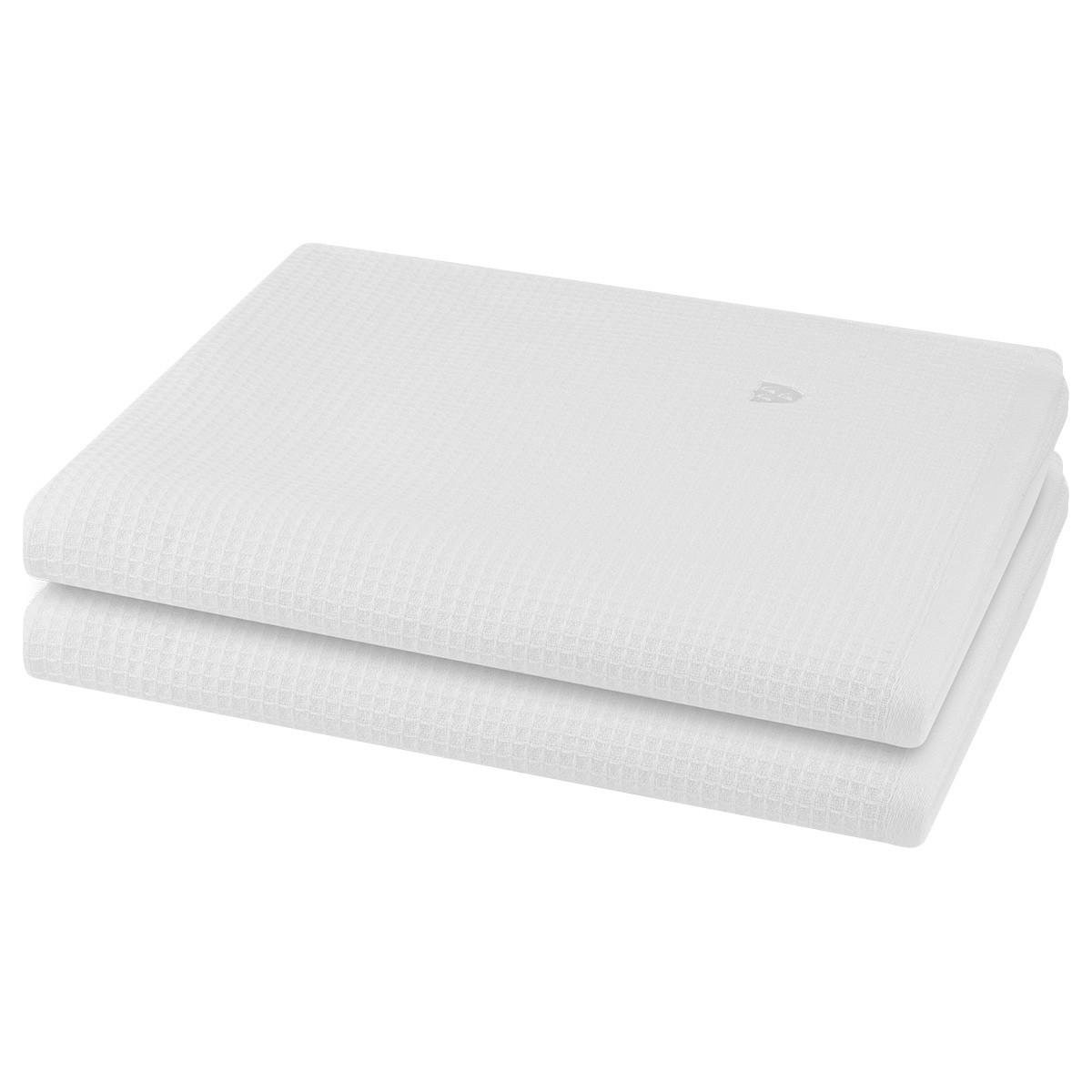 DUSCHTUCH Pique 2er-Set - Weiß, Textil (70/140cm) - Ross