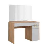 SCHMINKTISCH Adela Natural Rockford Hickory 115 cm mit Spiegel - Trüffeleichefarben/Weiß, Holzwerkstoff (115/76.4/55cm) - Vicco