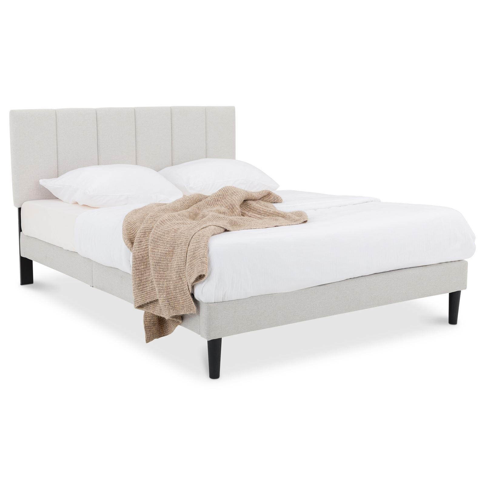 POLSTERBETT OLBIA 140x200 cm hellgrau - Hellgrau, Textil (140/200cm) - IDIMEX