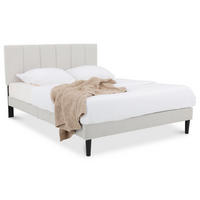 POLSTERBETT OLBIA 140x200 cm hellgrau - Hellgrau, Textil (140/200cm) - IDIMEX