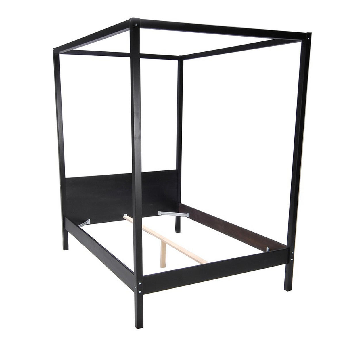 HIMMELBETT ROMANCE / Bett 160x200 - Schwarz - Schwarz, Holzwerkstoff (160/200cm) - Weber Industries