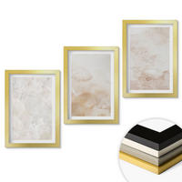 WANDBILDER 3er Set - 20x30 cm Goldrahmen - Modische Pastelltexturen - Goldfarben, Kunststoff (20/30cm) - ArtPrintCave