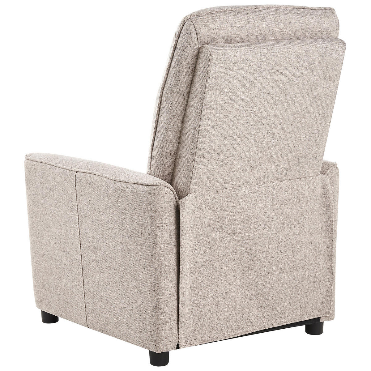FERNSEHSESSEL mit Fußstütze Stoff Beige Sande - Taupe, Textil (76/102/83cm) - Beliani