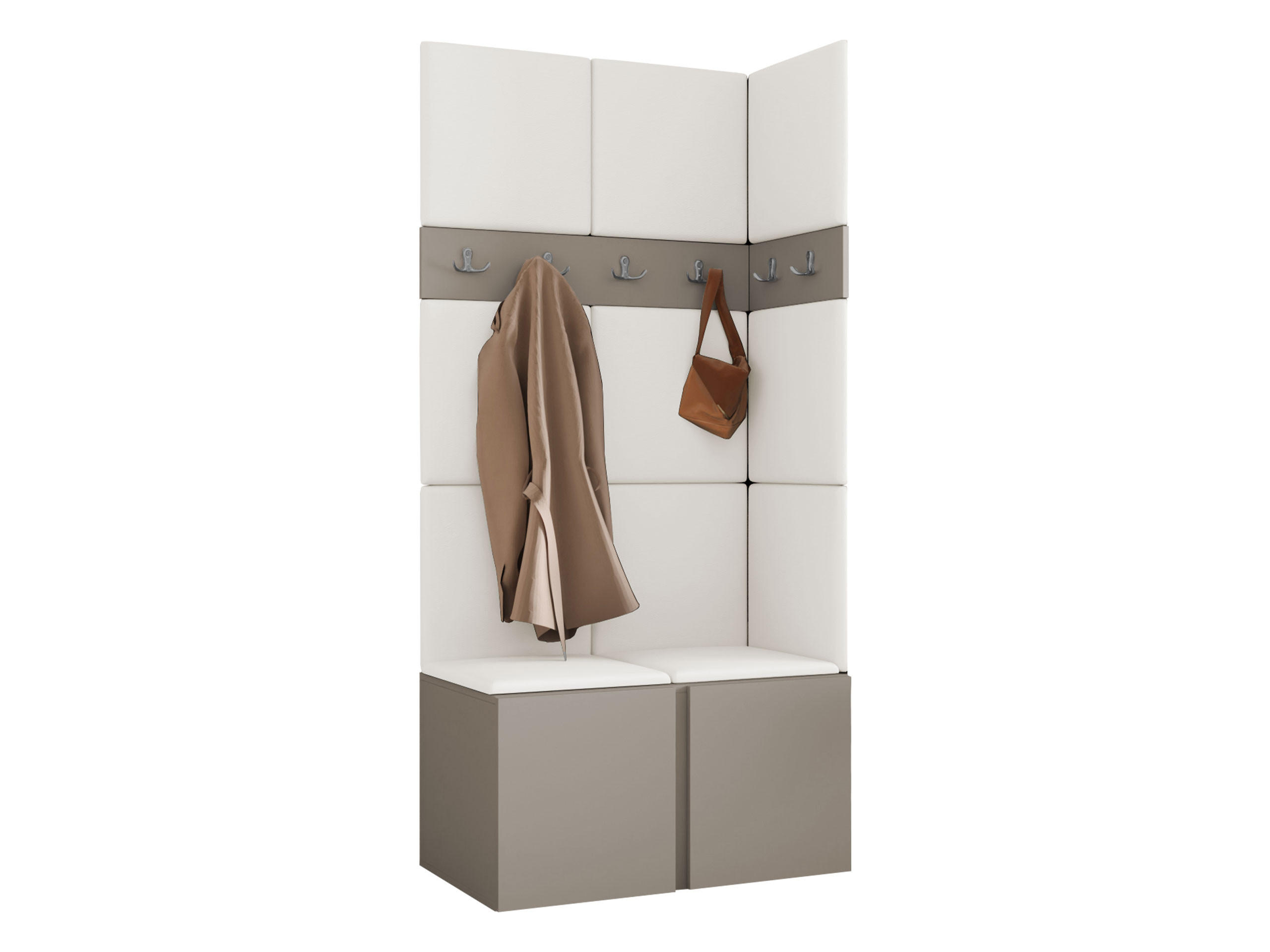 Mirjan24 Garderoben-Set Kaschmir, Weiß 84x186x46 cm