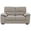 2-SITZER-SOFA hellbraun Vogar - Schwarz/Braun, Textil (156/90/74cm) - Beliani
