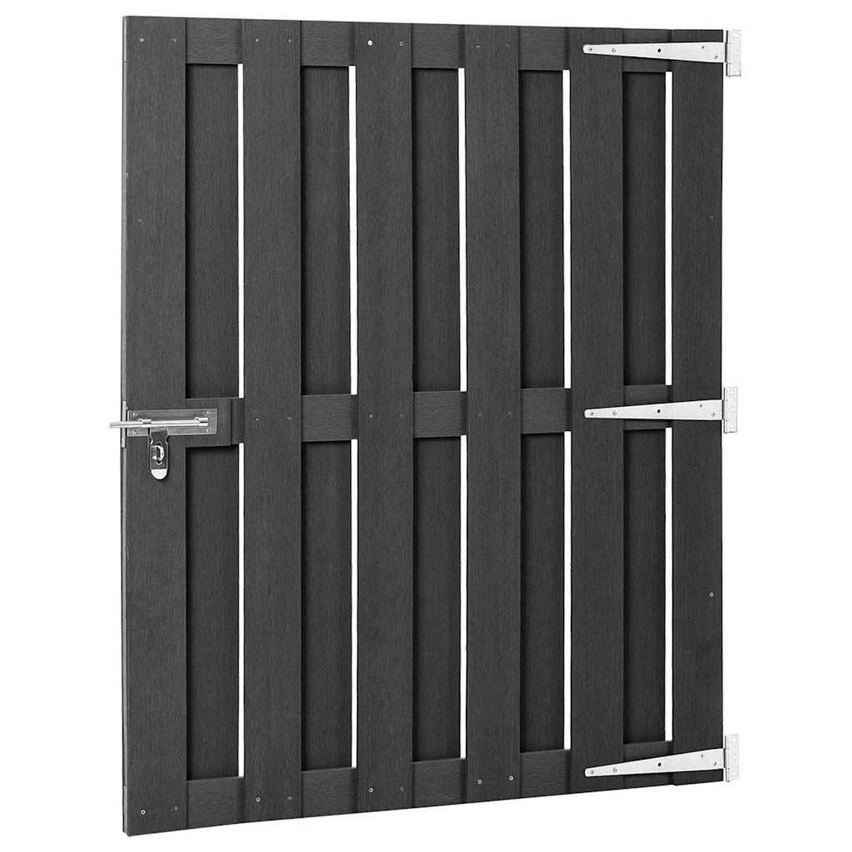 GARTENTOR Wpc 100/112 Cm Grau - Grau, Holzwerkstoff (100/112cm) - vidaXL