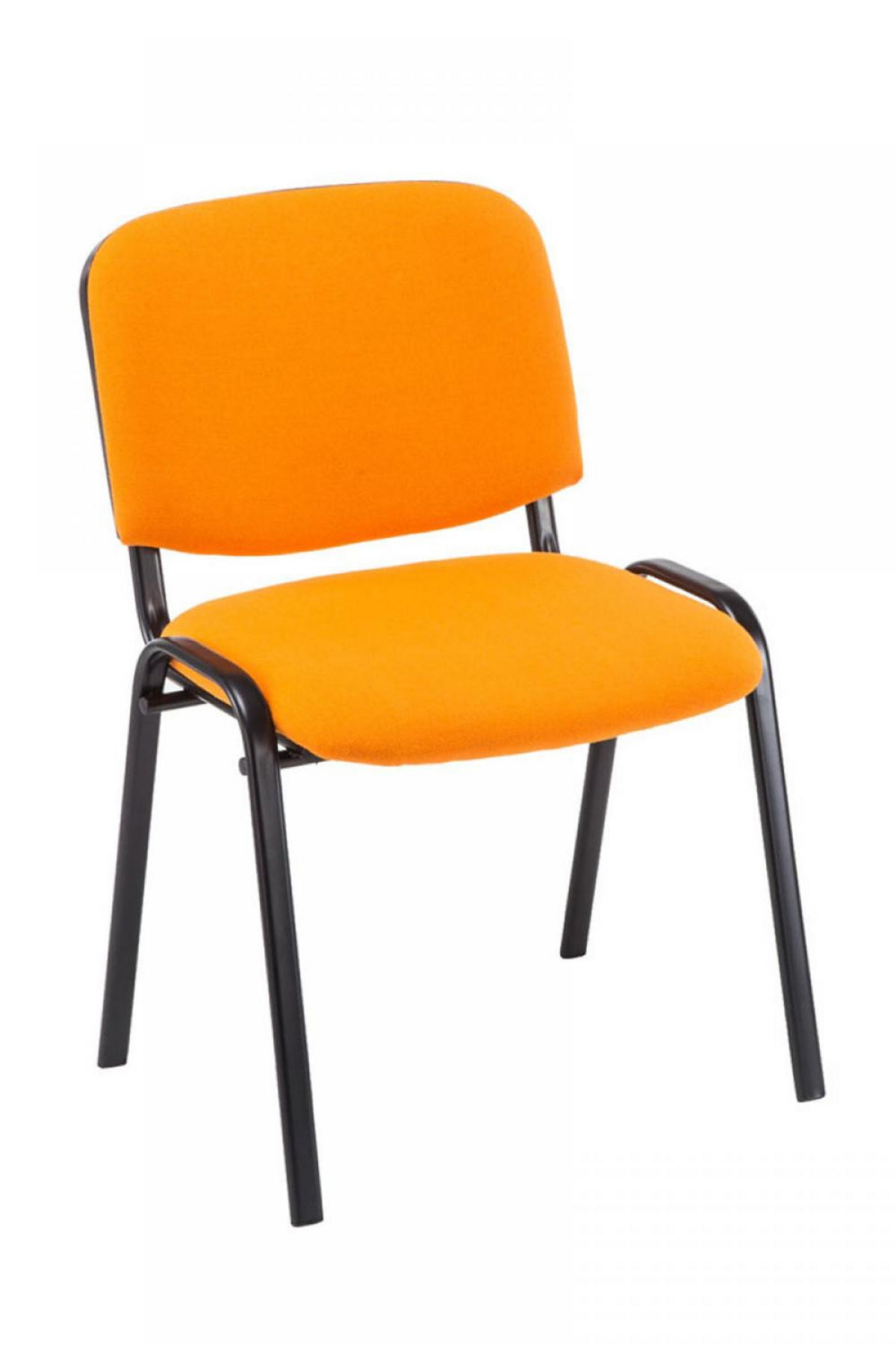 BESUCHERSTUHL 12er Set Stoff orange - Schwarz/Orange, Textil/Metall (53/83/53cm) - CLP