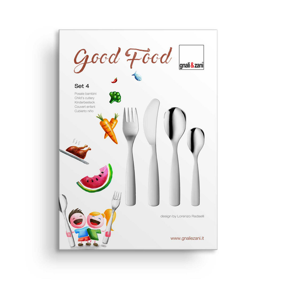 KINDERBESTECK Set, 4-teilig edelstahl - Silberfarben, Metall - gnali & zani