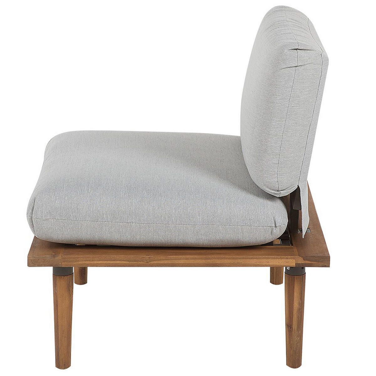 LOUNGE-SET 2-sitzer Akazienholz Hellbraun Frascati - Grau, Holz - Beliani