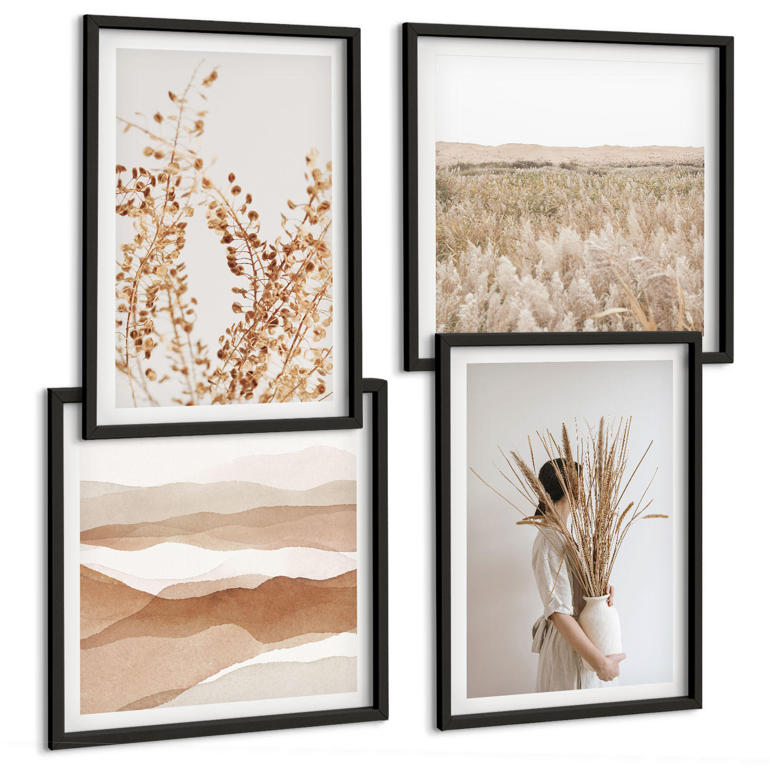 Tulup Bilder Schwarz 50x50 cm