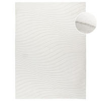 KURZFLOR-TEPPICH Waves 503 Weiß 160x230 cm - Weiß, Textil (160/230cm) - carpet city